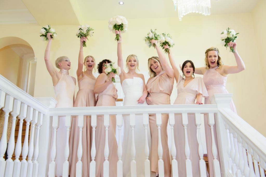 Bride & bridesmaids Notley Abbey